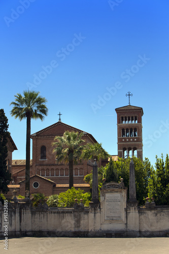 Basilica , Savello park on the Palatine hill. Rome. Italy... photo