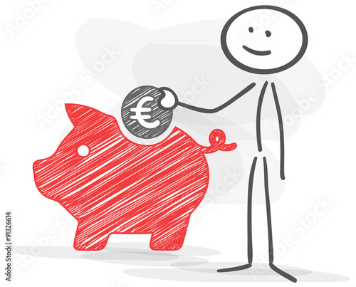 stickman pig money red