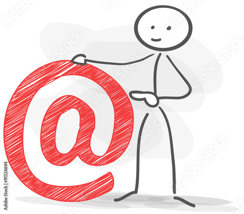 stickman at internet email red