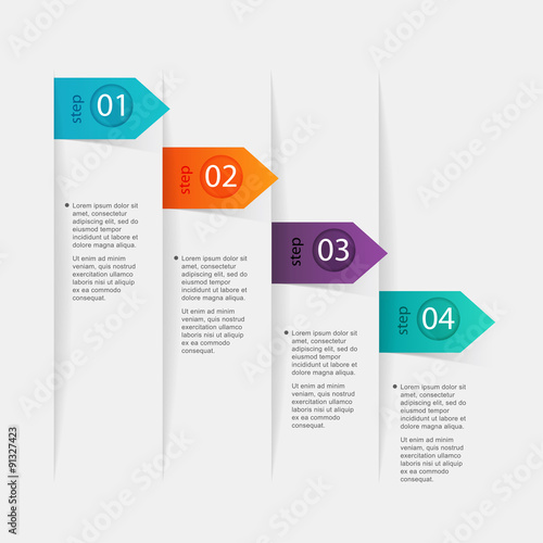 Vector colorful info graphics for your business presentations.