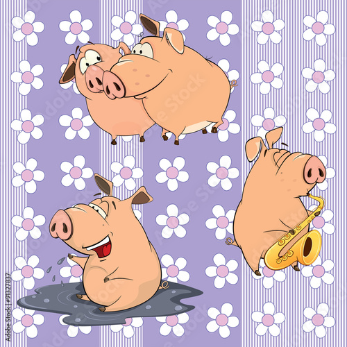 A background with pigs