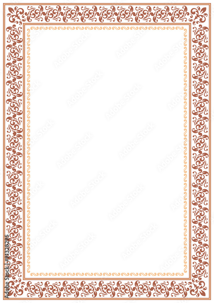 gentle brown floral border gentle brown floral border