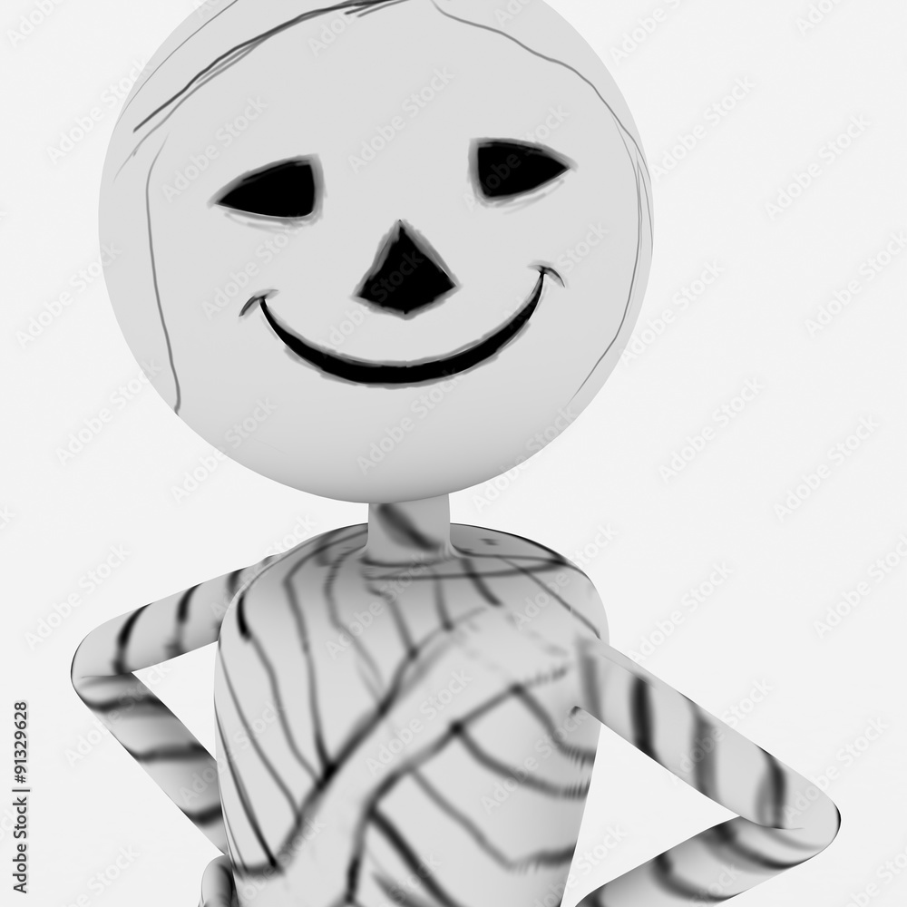 Halloween cartoon stylish and modern mummy character Halloween cartoon stylish and modern mummy character