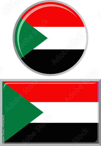 Sudanese round and square icon flag. Vector illustration. Free Download Sudanese round and square icon flag. Vector illustration. - GFXLoad