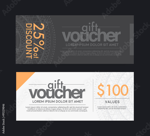 modern vector gift voucher template.