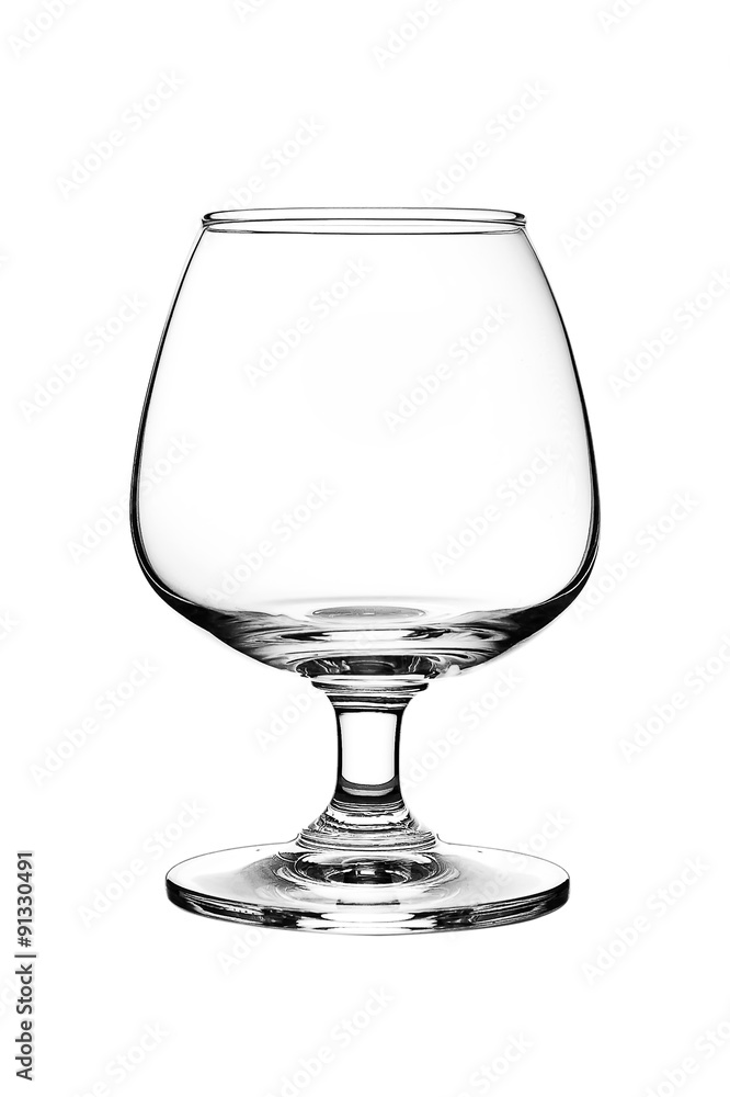 Empty brandy glass. isolated on a white background with clipping Empty brandy glass. isolated on a white background with clipping