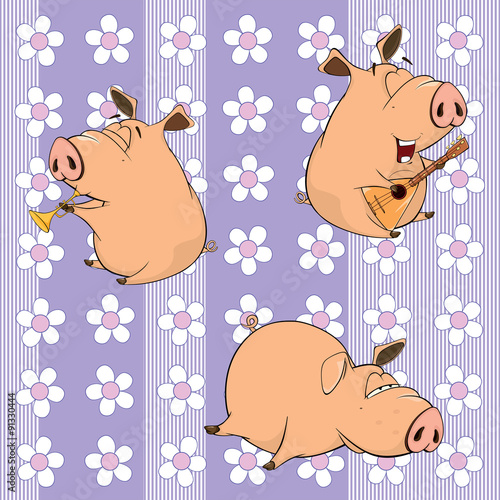 A background with pigs