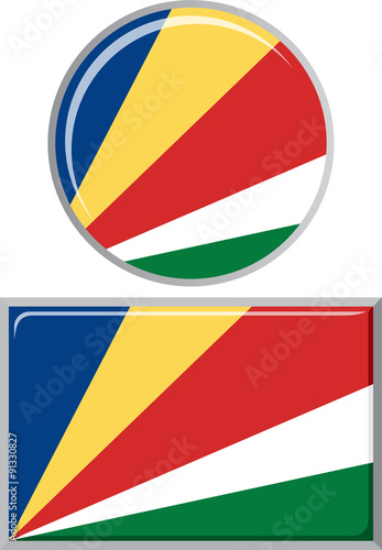 Free Download Seychelles round and square icon flag. Vector illustration. - GFXLoad