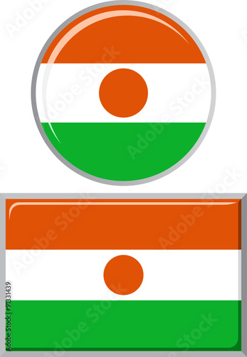 Free Download Niger round and square icon flag. Vector illustration. - GFXLoad
