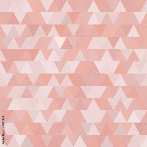 Soft pink vector seamless pattern with triangles. Abstract background. © sshisshka