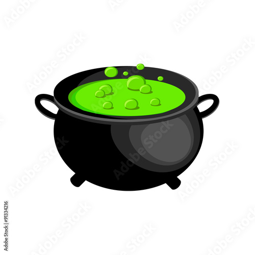 Witches cauldron with potion