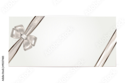 Gift voucher with silver bow