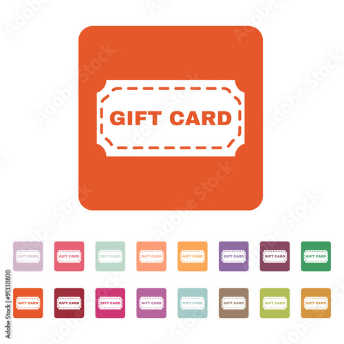 The gift card icon. Coupon and discount , offer symbol. Flat