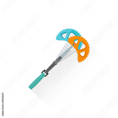 color alpinism equipment cam device icon illustration.