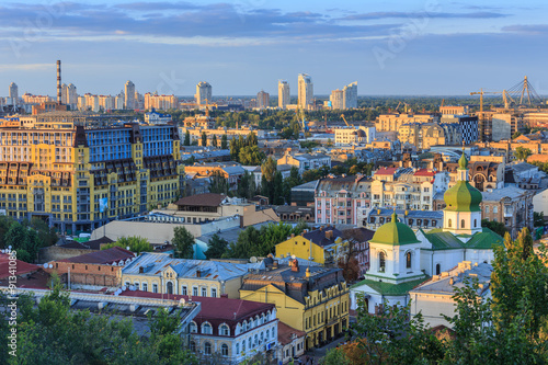 Kyiv city from the Castle Hill