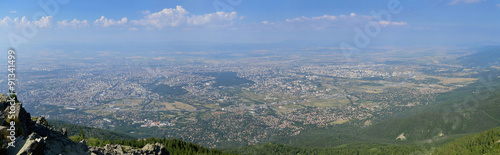 Sofia, capital of Bulgaria, view from the Vitosha Mountain