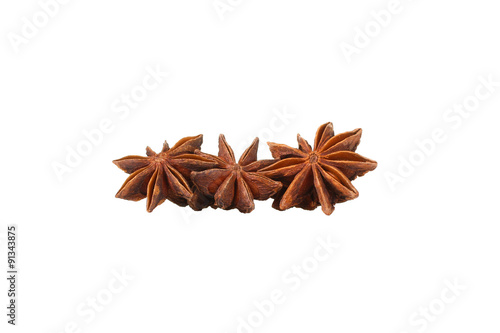 Star anise isolated on white background