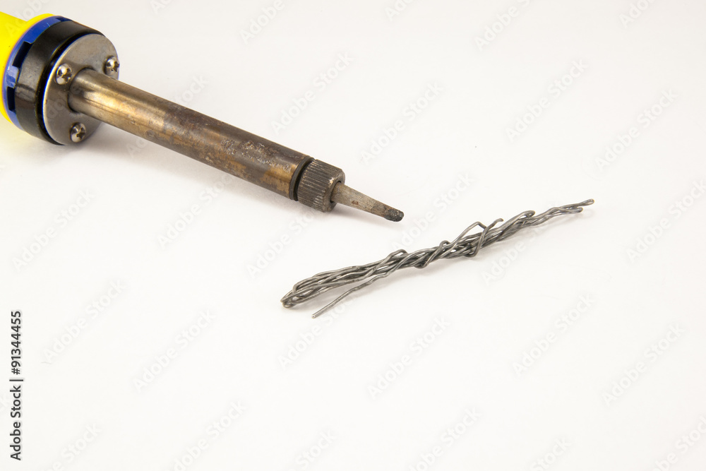 Soldering iron over white background Soldering iron over white background