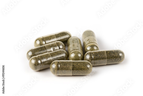 Wallpaper Mural capsule pills on white background Torontodigital.ca