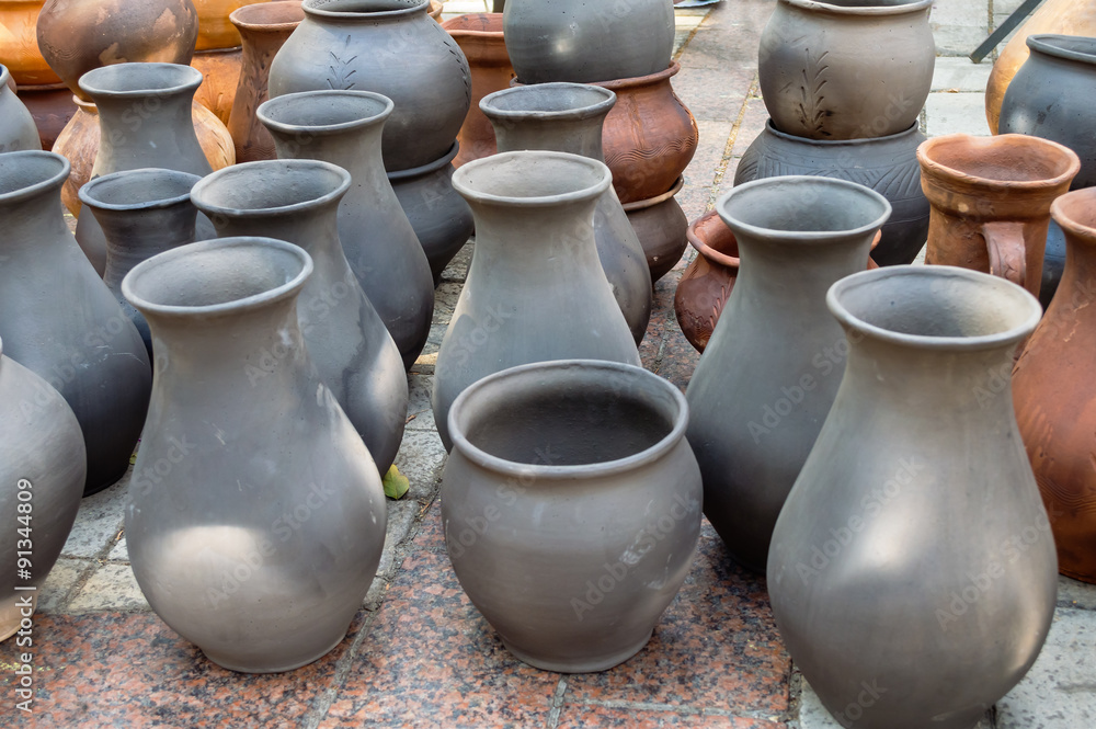 Traditional earthen pots and Jars