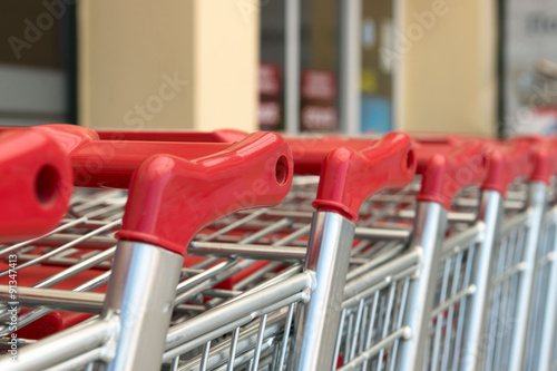 Trolleys from the supermarket.
