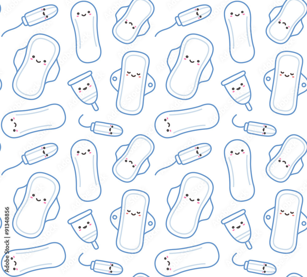 Feminine hygiene products seamless pattern Feminine hygiene products seamless pattern