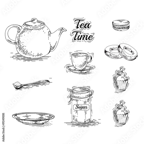  Set of tea elements