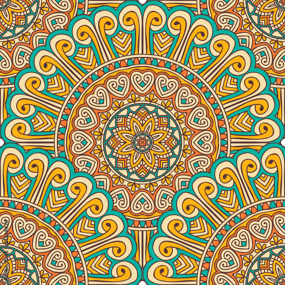Ethnic floral seamless pattern Ethnic floral seamless pattern