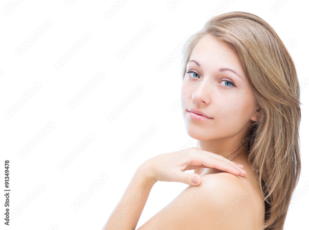 Naklejka premium Face of a beautiful woman