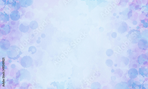 Watercolor Splashes Background - A light and arty background with watercolor paint splashes in attractive purple and blue colors.