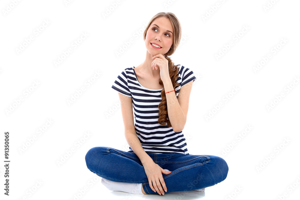 Student Girl, isolated over background Student Girl, isolated over background