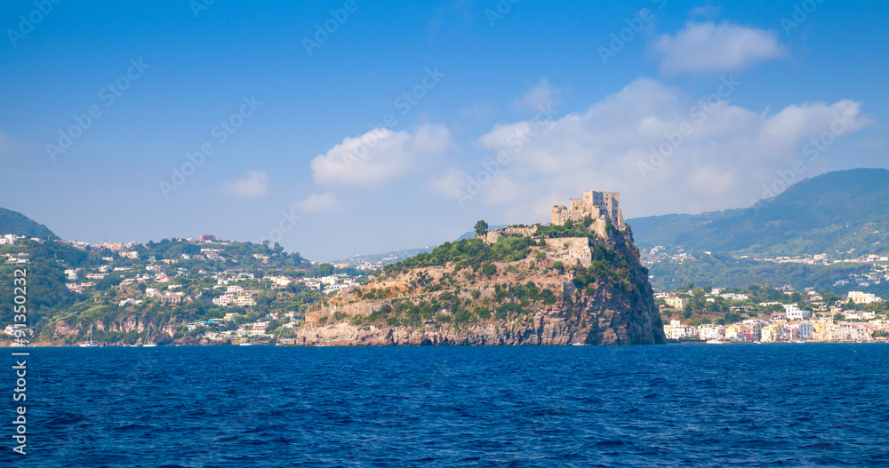 Aragonese Castle on rocky island, Ischia