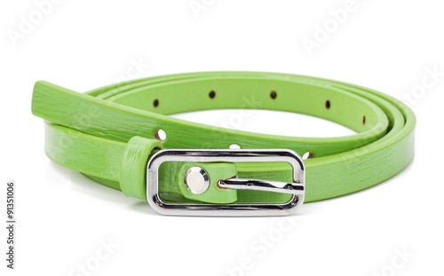 Green woman belt isolated on white background