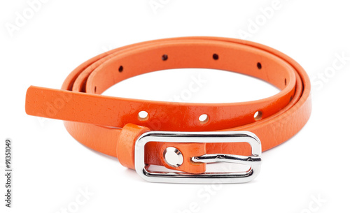 Konstfotografi Orange woman belt isolated on white background