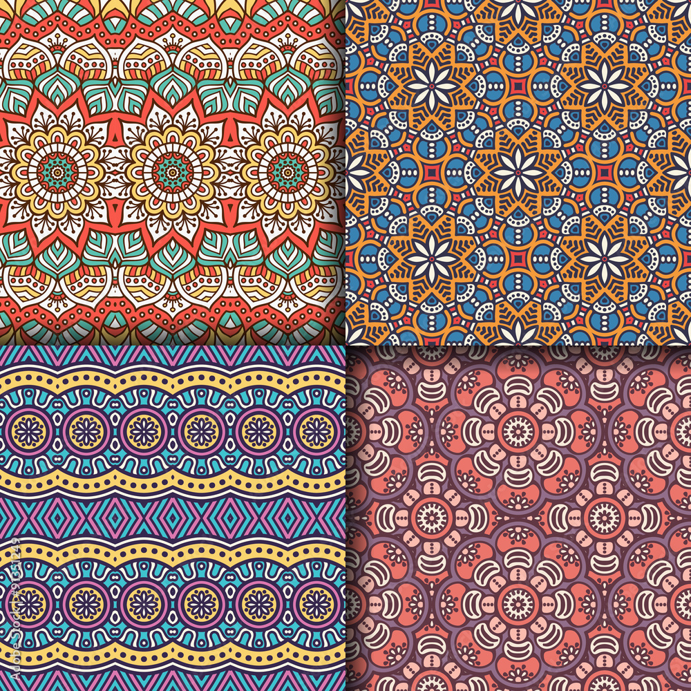 Ethnic floral seamless pattern Ethnic floral seamless pattern
