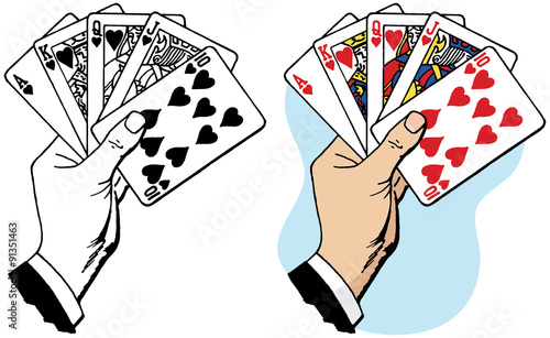 Royal flush poker hand