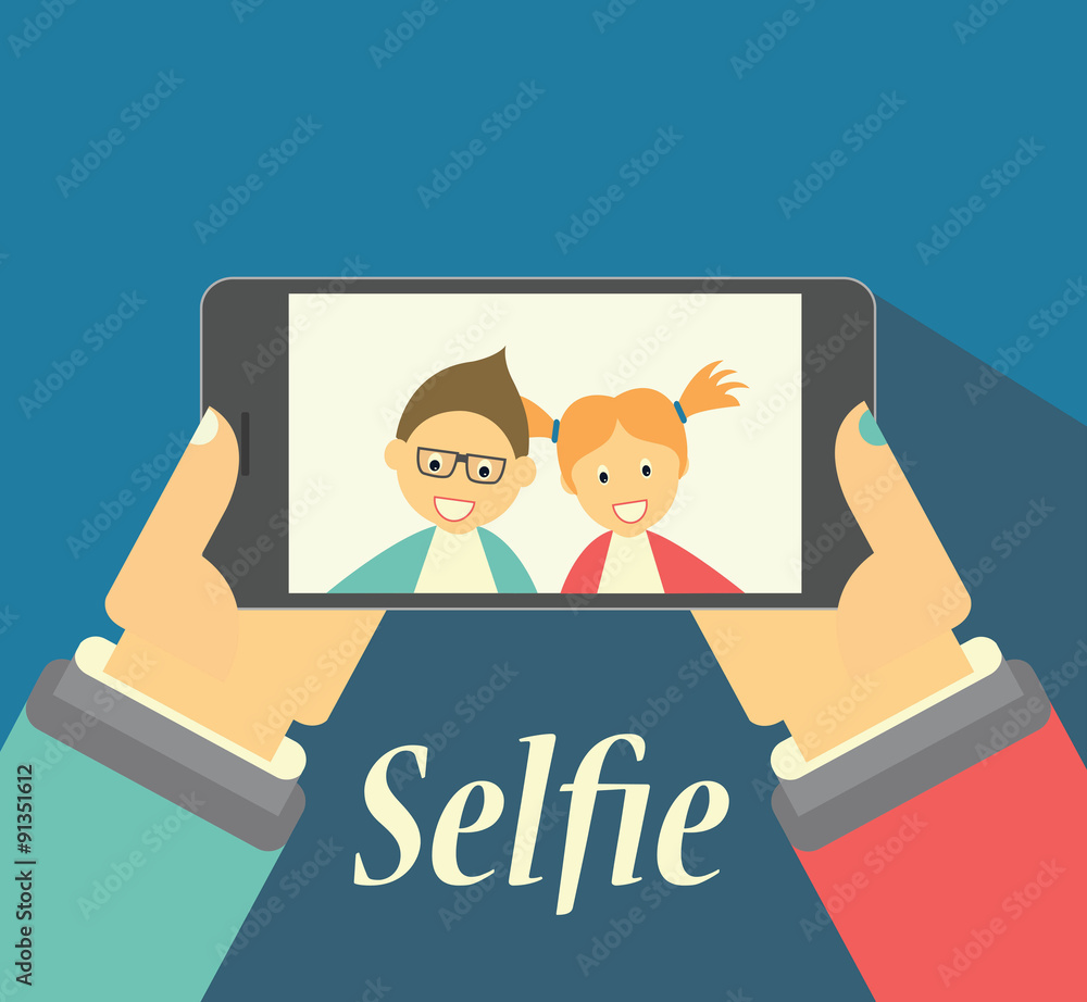 Boy and Girl taking selfie Boy and Girl taking selfie