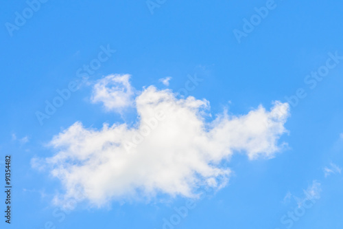 Beautiful White cloud on blue sky nature background