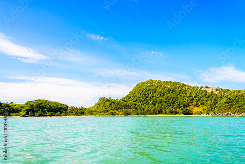 Beautiful tropical island , beach , sea , and ocean