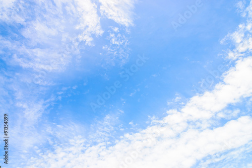 Beautiful White cloud on blue sky nature background