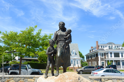 Gloucester Fisherman's Wives Memorial located near the entrance of Gloucester, Massachusetts, USA. 
