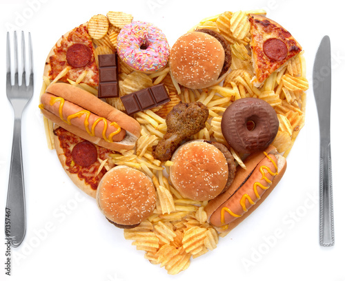 Unhealthy meal concept
