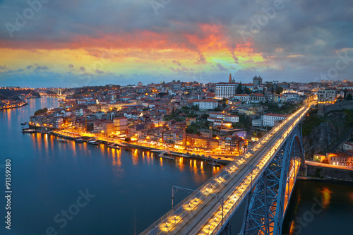 Citylights of Porto, Portugal © SJ Travel Footage