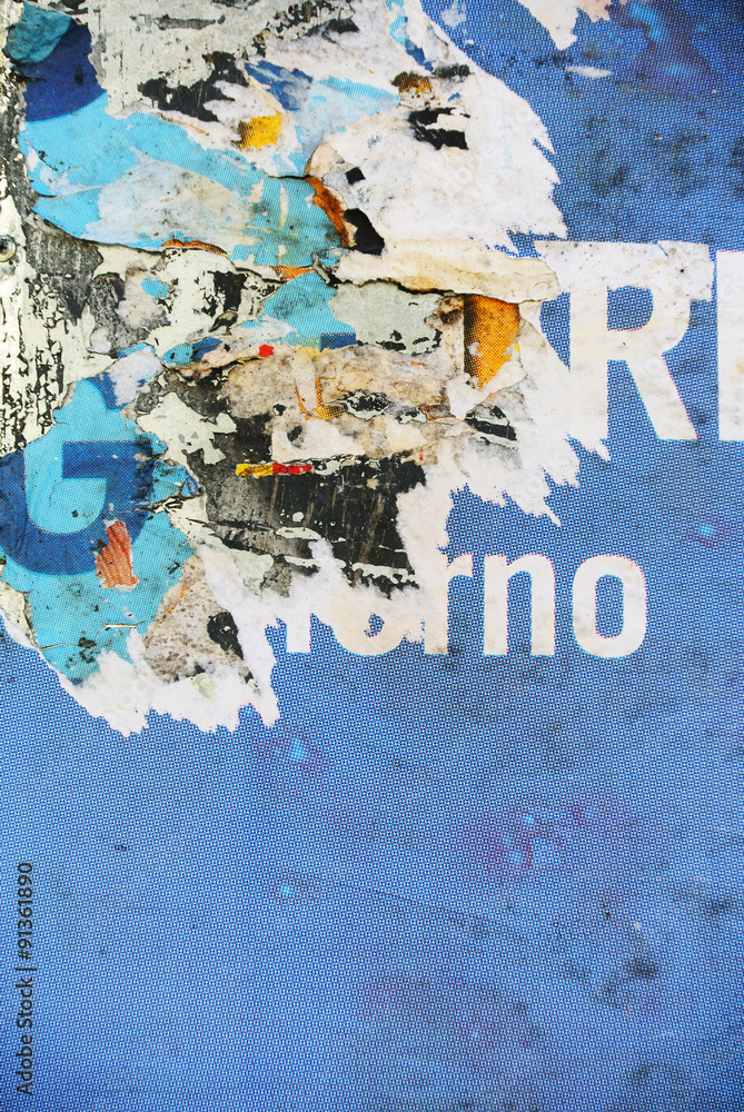 Fototapeta premium Random background collage texture paper on eroded wall