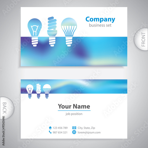 business card - LED bulbs - Light bulbs - consumer electronics - company presentation