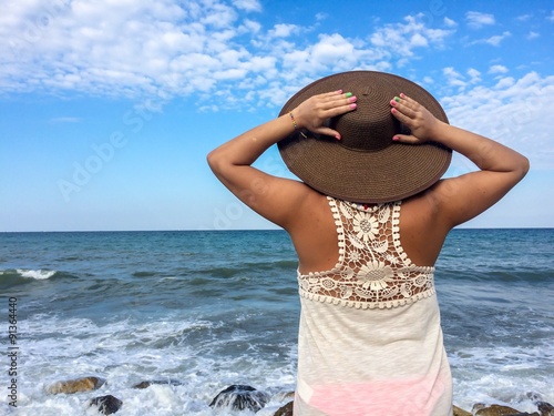 Girl relaxin at the sea