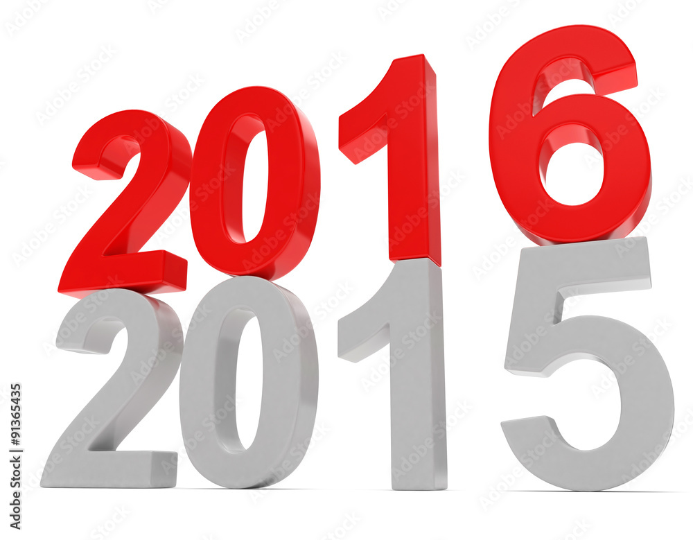 2015-2016 change new year 2016 isolated 2015-2016 change new year 2016 isolated