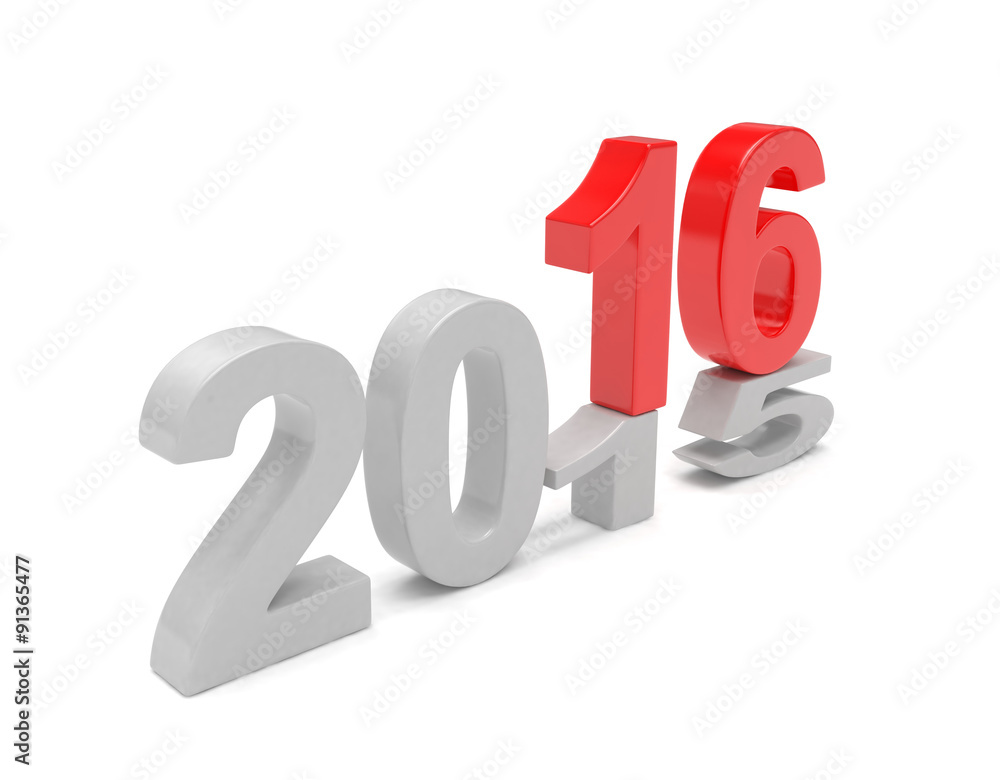 2015-2016 change new year 2016 isolated 2015-2016 change new year 2016 isolated