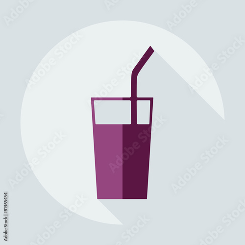 Flat modern design with shadow icons coffee