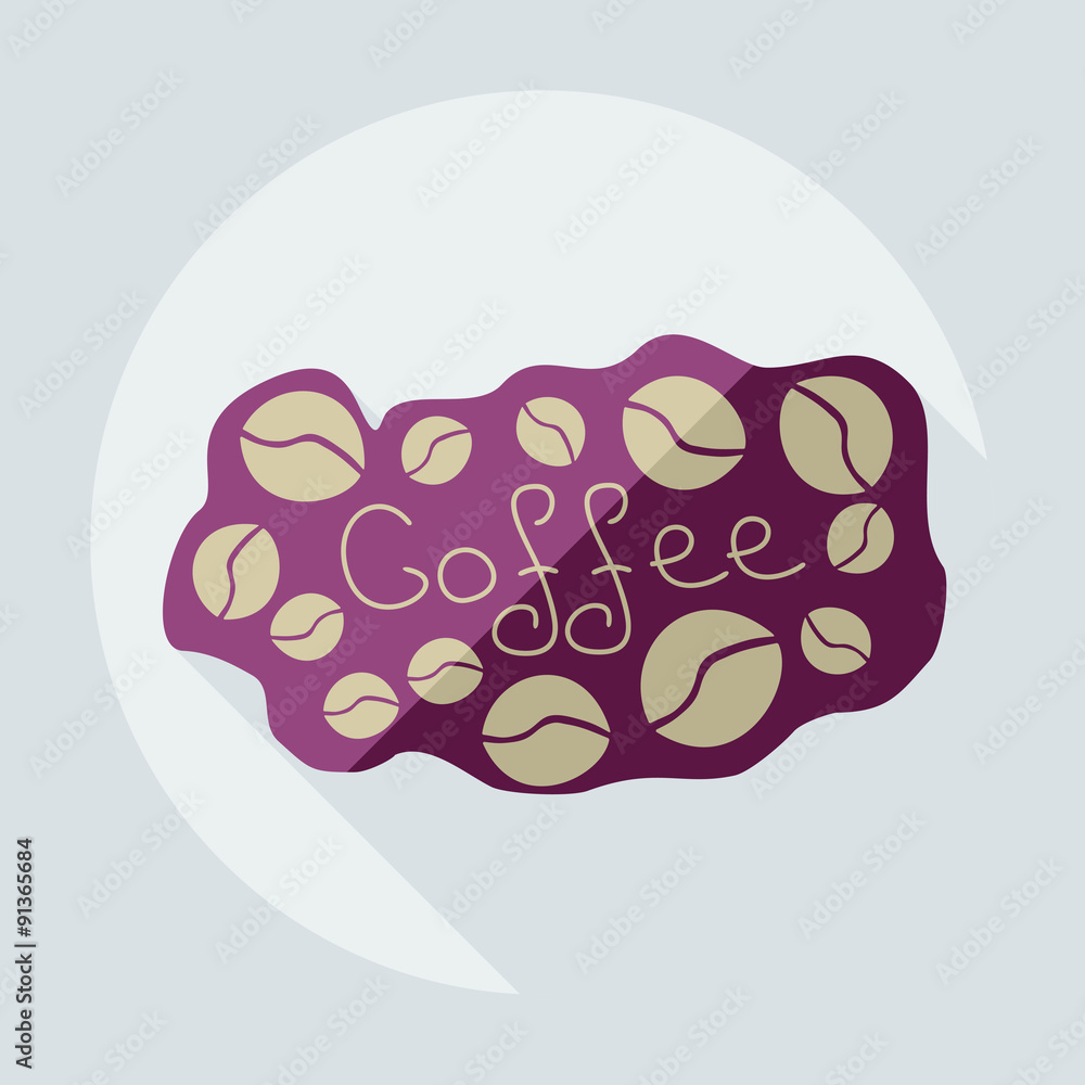 Flat modern design with shadow icon coffee Flat modern design with shadow icon coffee